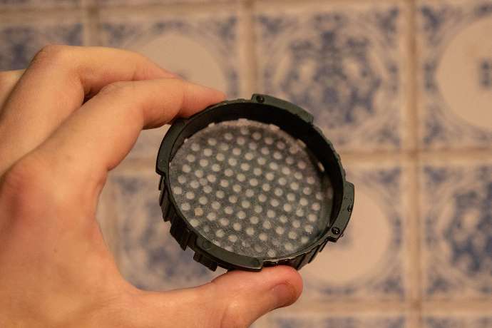 Aeropress natte filter zonder bubbels