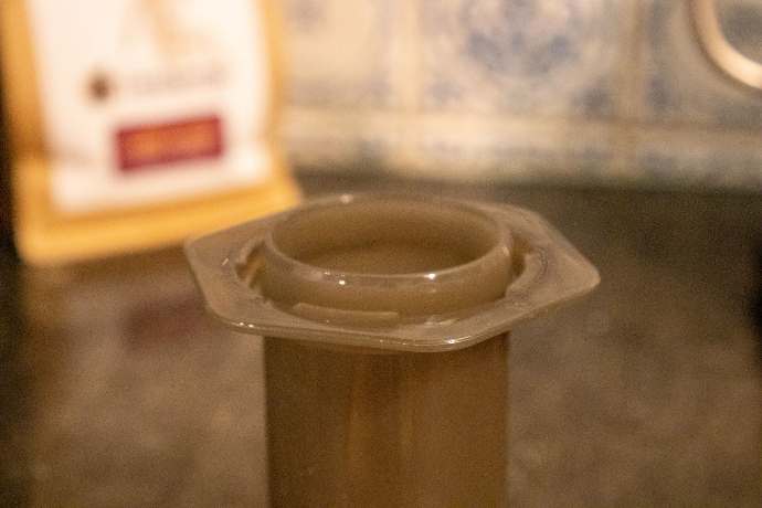 Aeropress zonder filterhouder