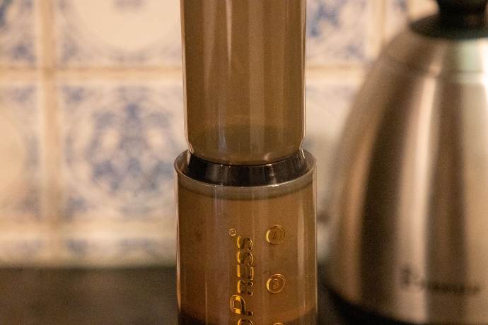 Aeropress met bovenstuk