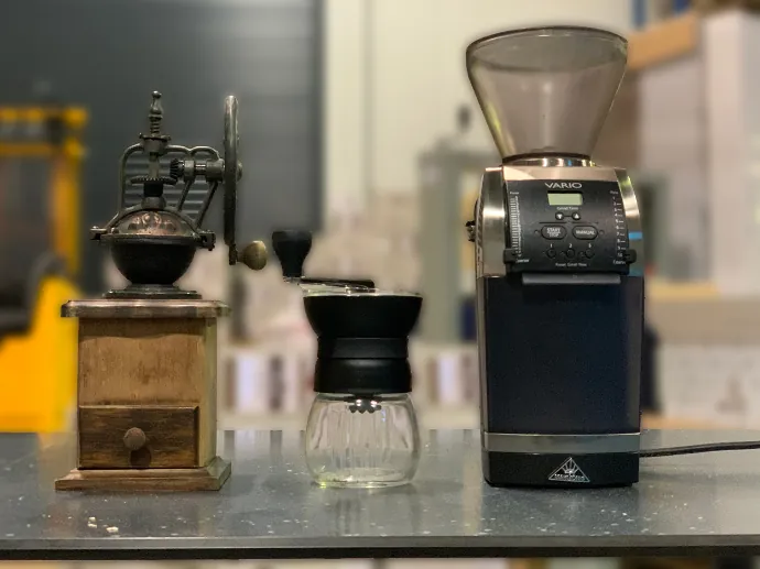 Verschillende soorten koffiemolens Koffiemolens
