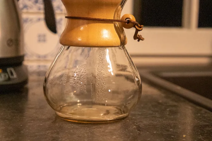 Chemex filter water verwijderd Chemex filter water verwijderd