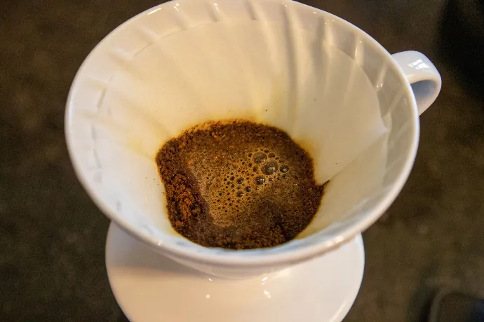 Hario V60 foute preinfusie Hario V60 foute preinfusie