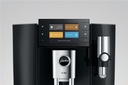Het scherm van de Jura E10 met de keuze tussen warme en koude koffie