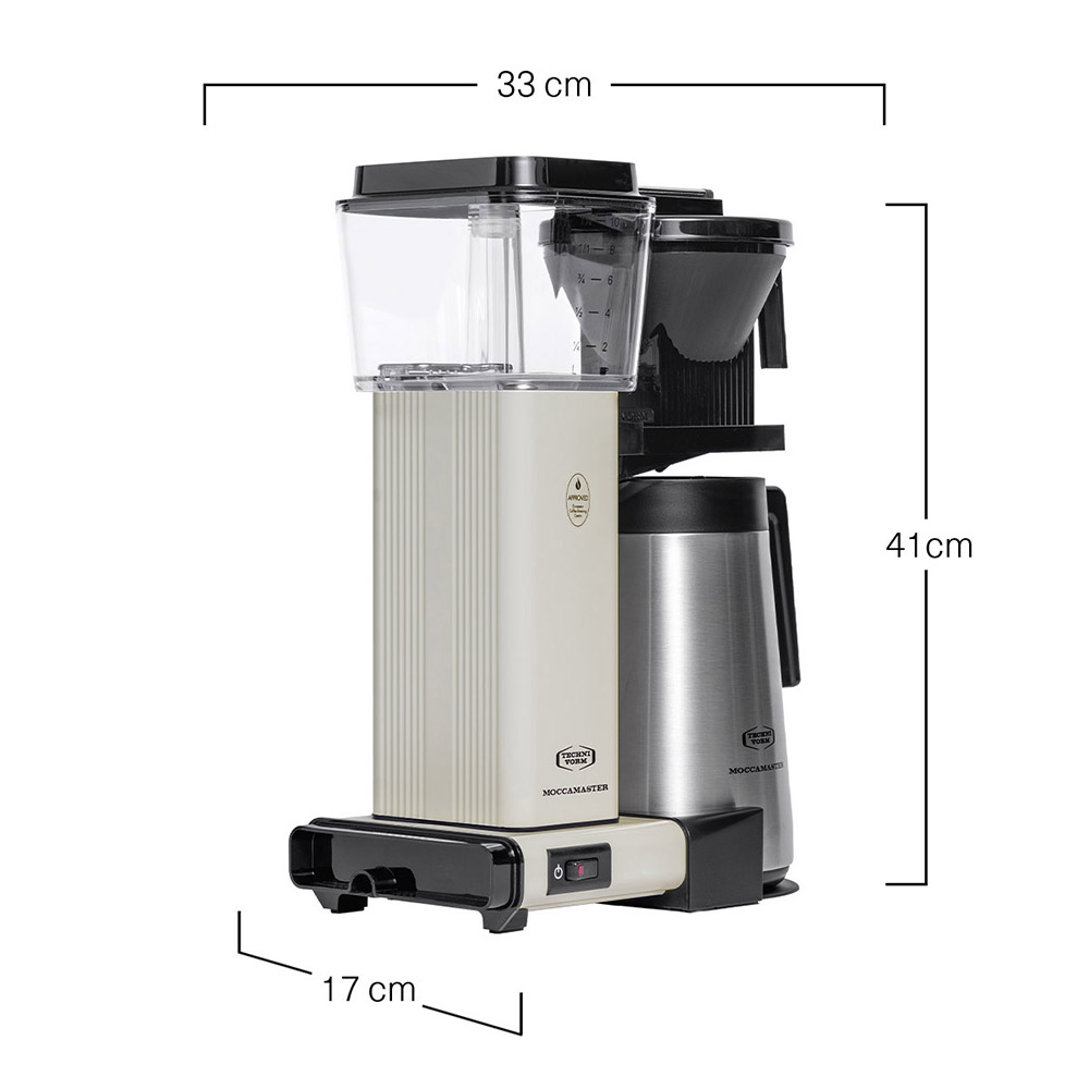 Moccamaster KBGT - Off-white - Afmetingen