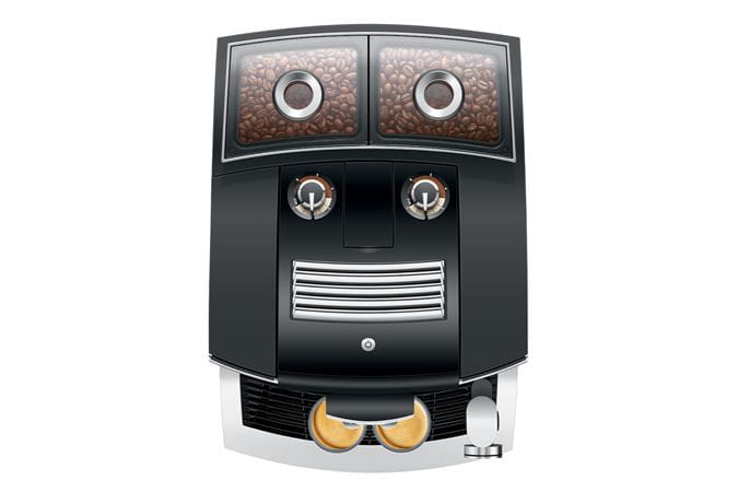 Jura J8 Twin Diamond Black Bovenkant