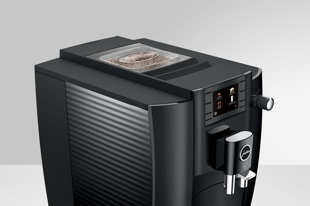 Jura E6 Piano Black - Sideshot