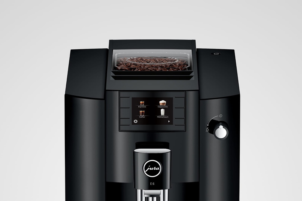 Jura E6 Piano Black - Bovenkant