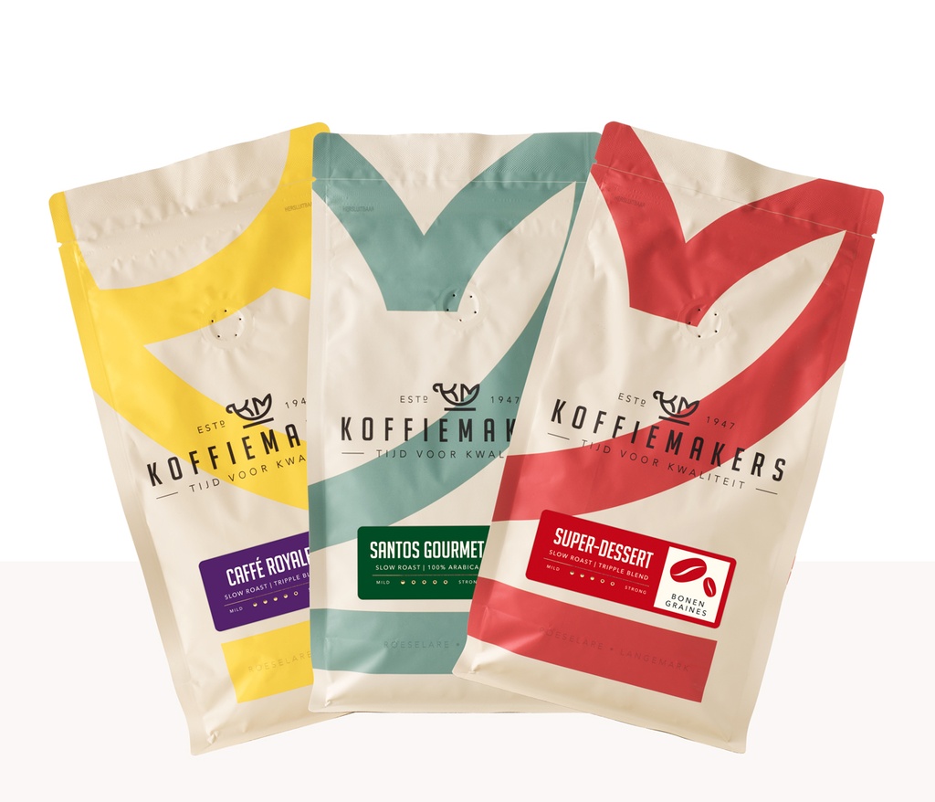 Gratis proefpakket met drie zakken koffiebonen van Koffiemakers